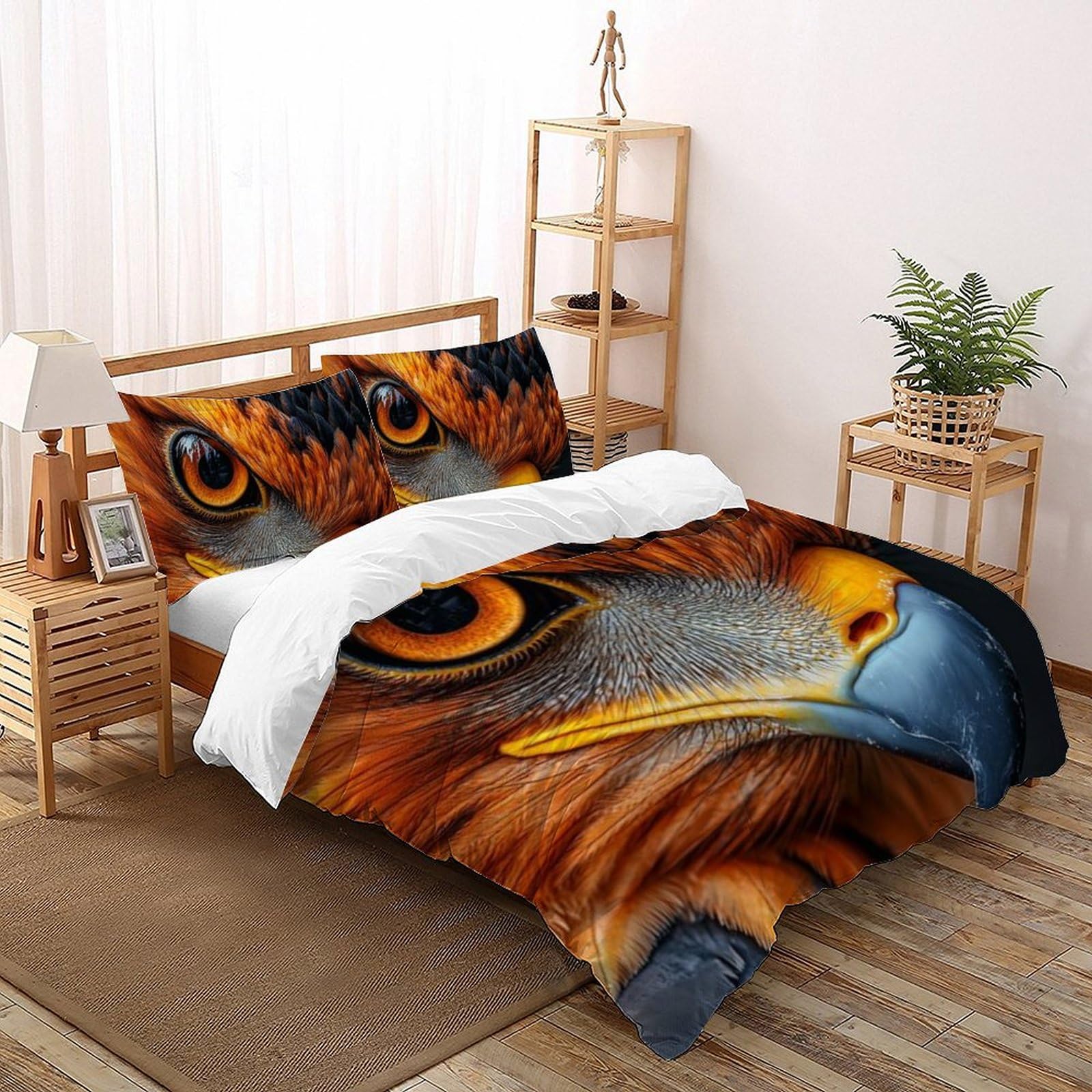 Housse de couette King en microfibre imprimée 3D Animaux Land 220x240cm