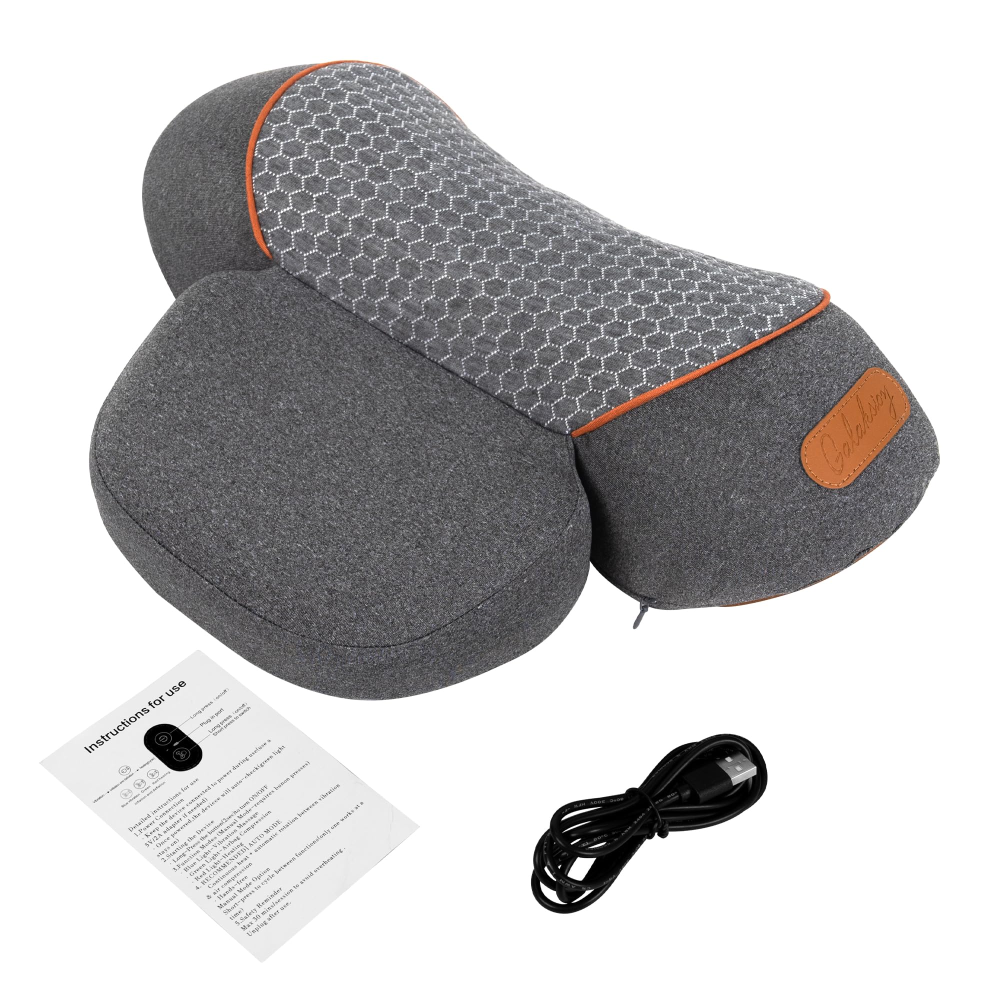 TheraPillow Original Almohada masajeadora de cuello 3 en 1 con calor y tracción suave inalámbrica