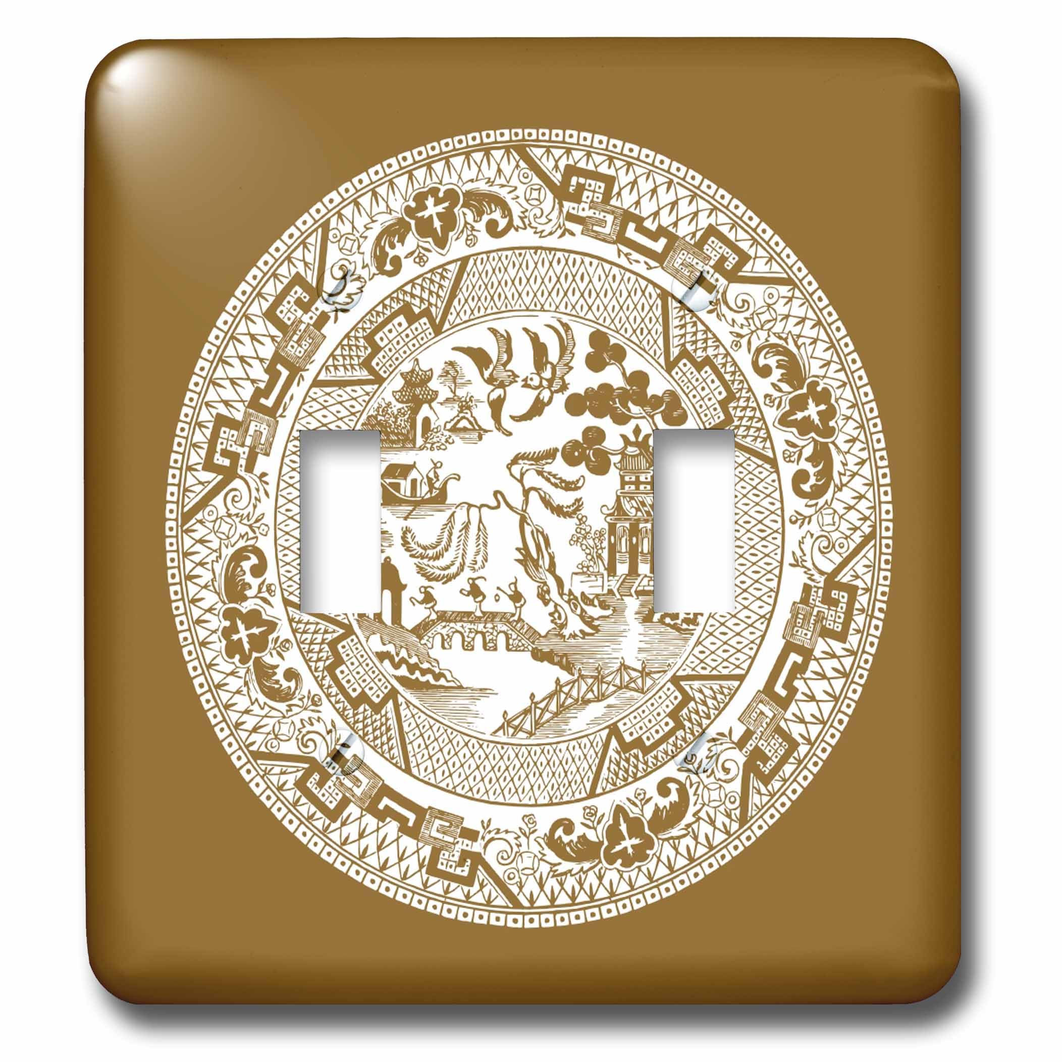 Interrupteur vintage marron cacao 3dRose lsp_220441_2 pour une déco de salon rétro