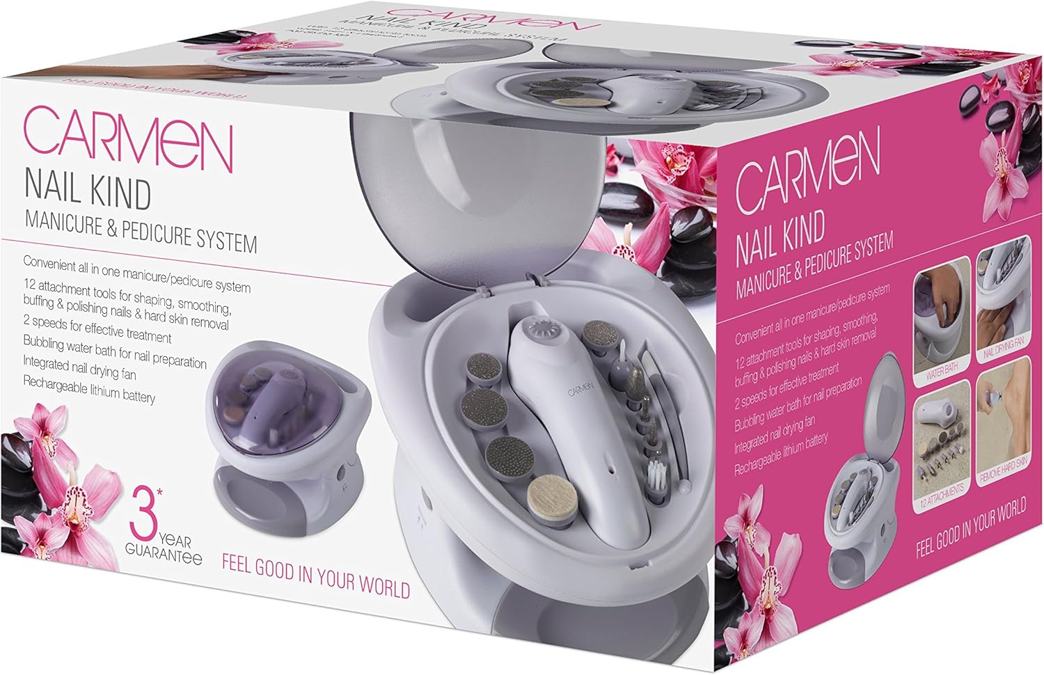 Carmen Manicure And Pedicure System With 12 Attachments White Amazon Co Uk Health Personal Care Carmen Manicure And Pedicure System With 12 Attachments White Amazon Co Uk Health Personal Care