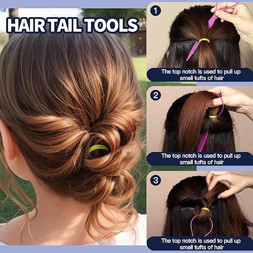 Miniatura 7 de YGDZ 312 ligas elásticas para el cabello, 24 colores, soporte para cola de caballo pequeña, bandas para el cabello de 0.8 pulgadas para niñas,