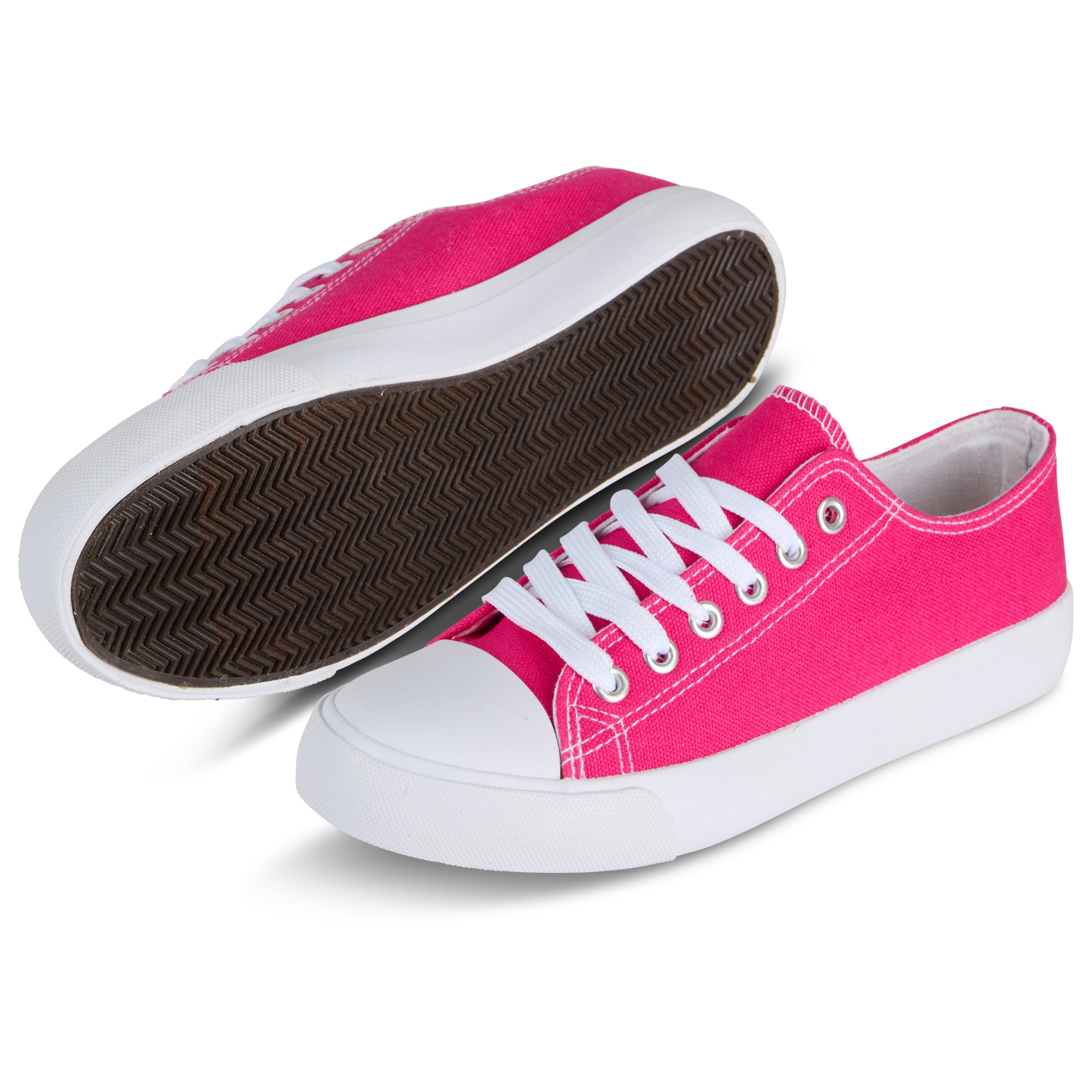 hello basics Canvas Shoes for Women Casual Low Top Women's Fashion Sneakers for Women (Pink, 9)