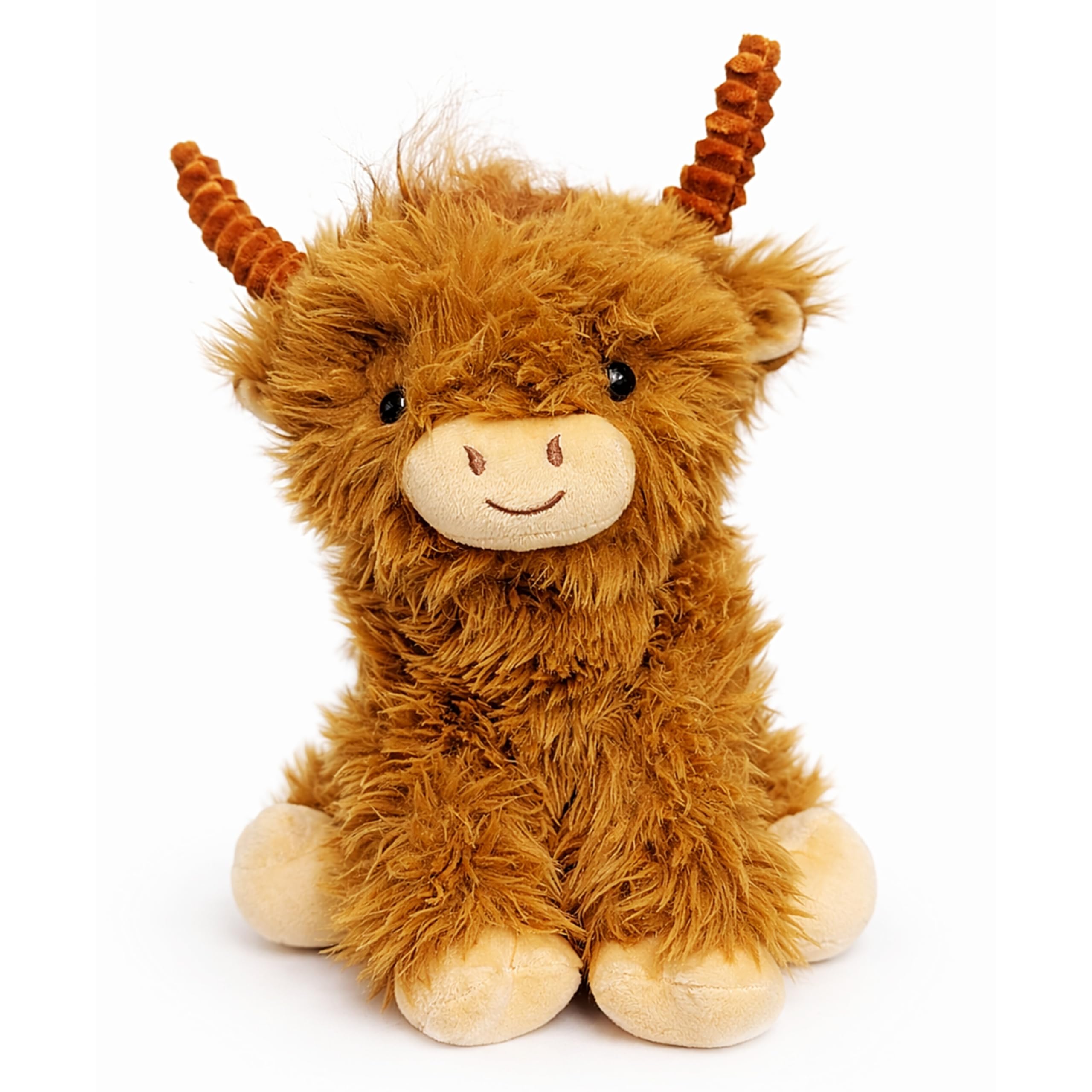 Topline Highland Cow Plush Toy 30cm - Adorable Scottish Highland Cow Soft Toy. Huggable Cuddly Stuffed Toy for Kids, Birthday Gifts. Great Gift for Scotland Lovers