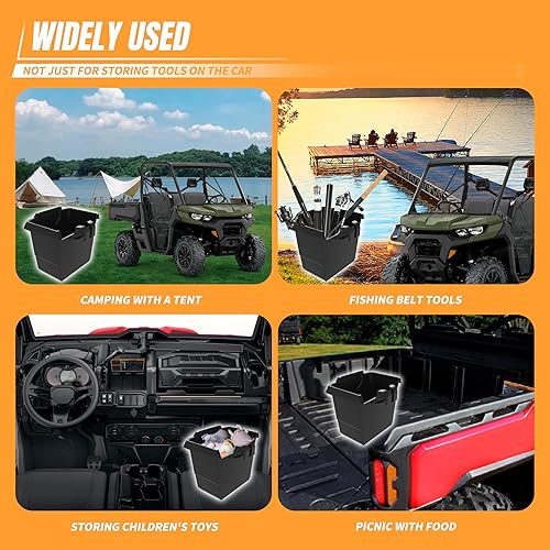 Miniatura 5 de UTVSXPERT Contenedor central de almacenamiento debajo del asiento para Defender 16-23, caja de almacenamiento central extraíble debajo del asiento