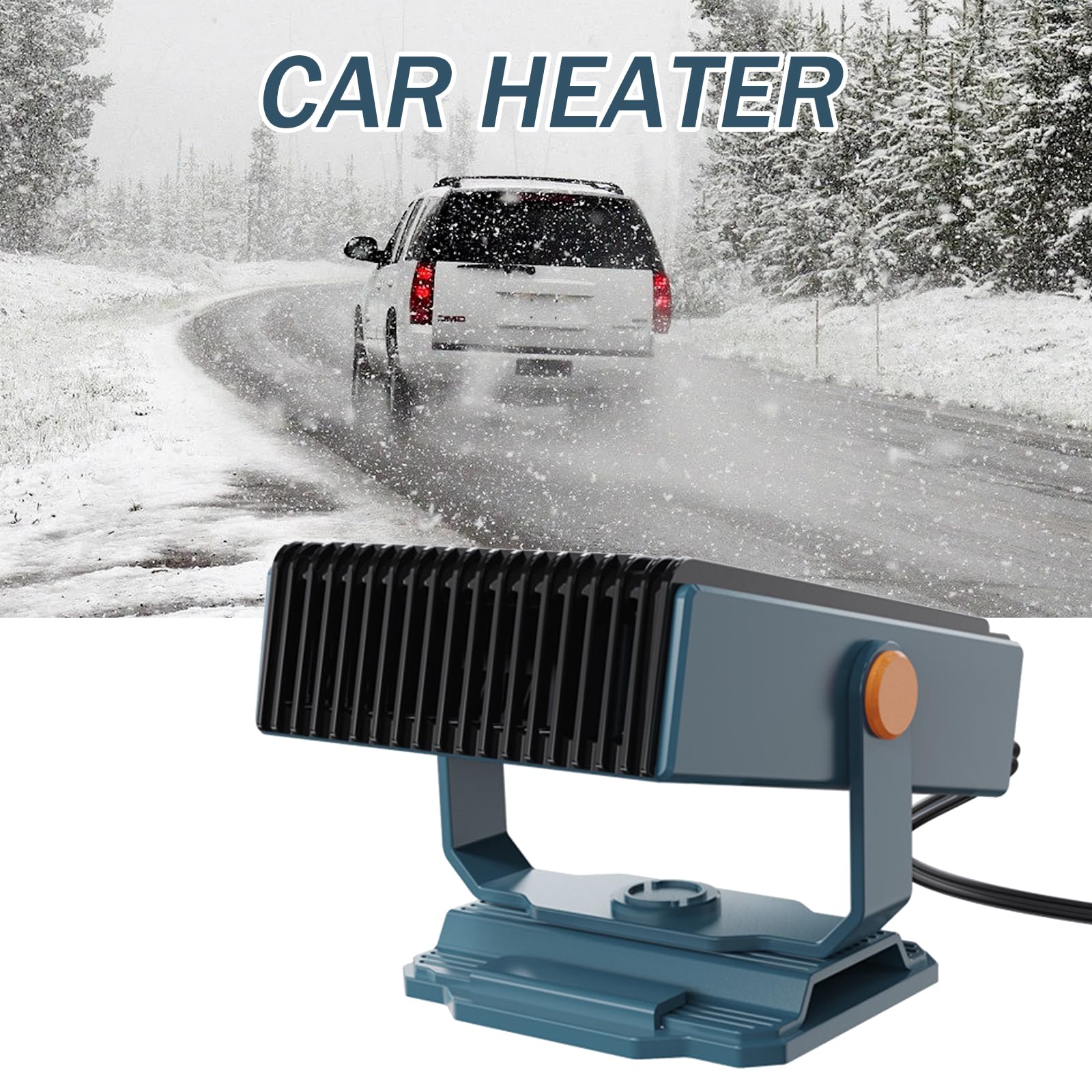 Chauffage de Voiture, 12 V 150 W Réchauffeur de Voiture Portable Allume Cigare 2 en 1 Chauffage Refroidissement Ventilateur Degivreur Pare Brise pour Toutes Les Voitures
