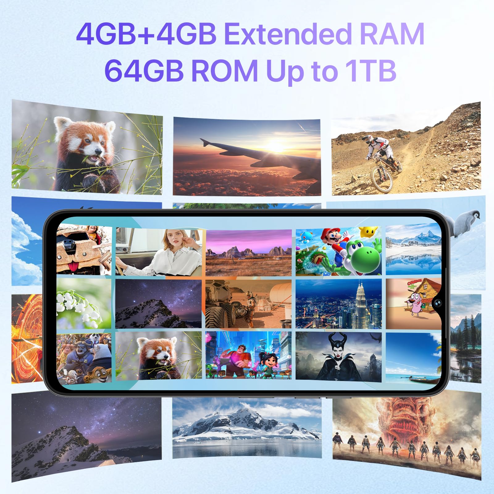 UMIDIGI Unlocked Cell Phone, G5A MTK Helio A22 4+4GB +64GB Android 13 Smartphone Unlocked with 6.52" Full Screen, 13MP+2MP+5MP AI Triple Camera, 5000mAh Battery Fast Charging Mobile Phones,Grey