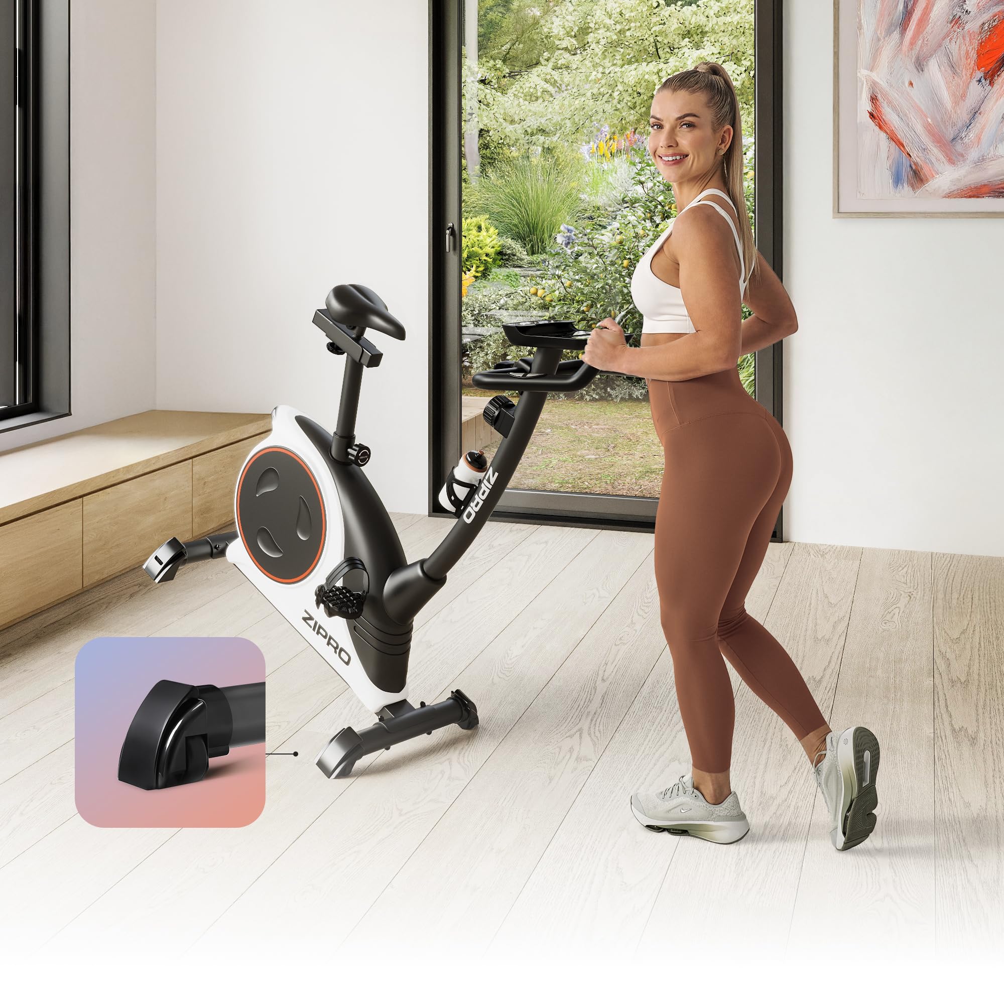 Zipro Bicicleta de entrenamiento en casa Nitro RS, Bicicletas estáticas, Bicicleta magnética de entrenamiento, Bicicleta ergométrica 150kg, Bicicleta de interior, Bicicleta de entrenamiento en casa