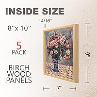 Vista 7 de Cupohus Tableros de madera sin terminar para pintar, 5 paquetes de 3/4 pulgadas de profundidad Cupohus de 8 x 10 pulgadas, paneles de madera
