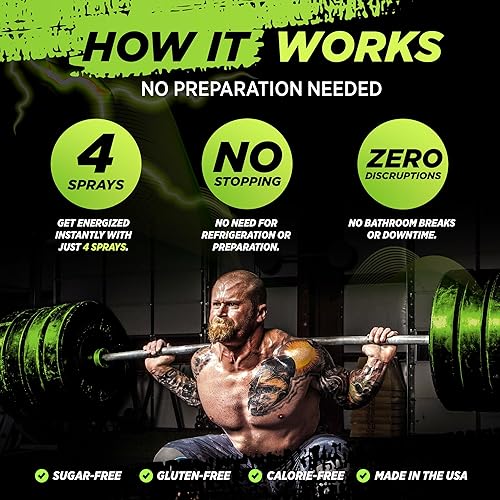 Miniatura 7 de OnGo Energy - Spray oral de energía instantánea con cafeína natural (1500 mg)  Vegano, sin azúcar y gluten  Spray de vitamina B3, B6, B12  Enfoque y