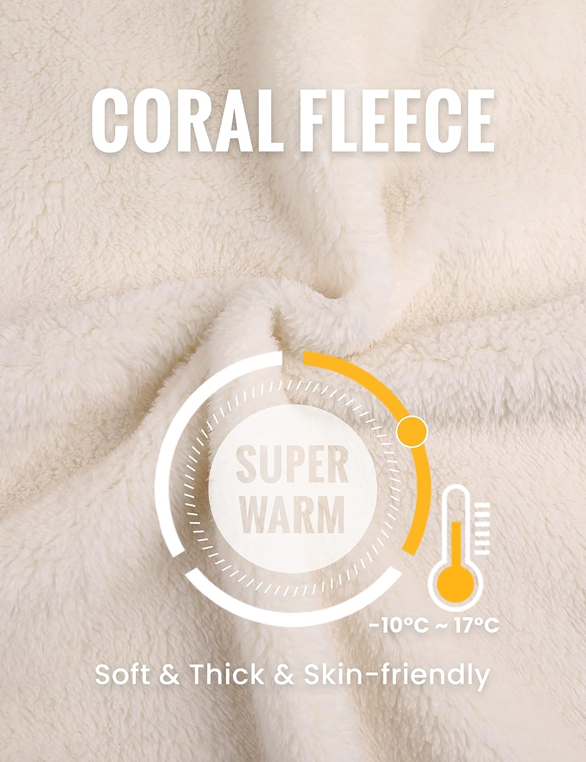 Faleave Womens Winter Fluffy Pajamas Set Warm Fleece Pants Pullover Plush Sleepwear - Image 6