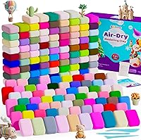 Vista 13 de ARTPAR Arcilla seca al aire en 66 colores, arcilla para modelar para niños, kit de arcilla de moldeo Model Magic DIY con herramientas de escultura