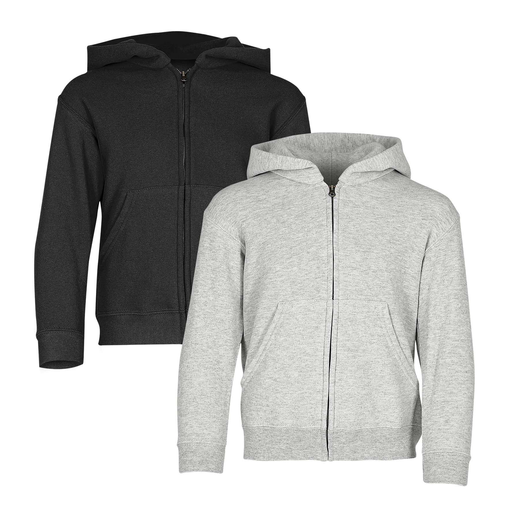 Fruit of the Loom 2er Pack Kids Hooded Sweat Jacket +Web-Textilien24 Beutel