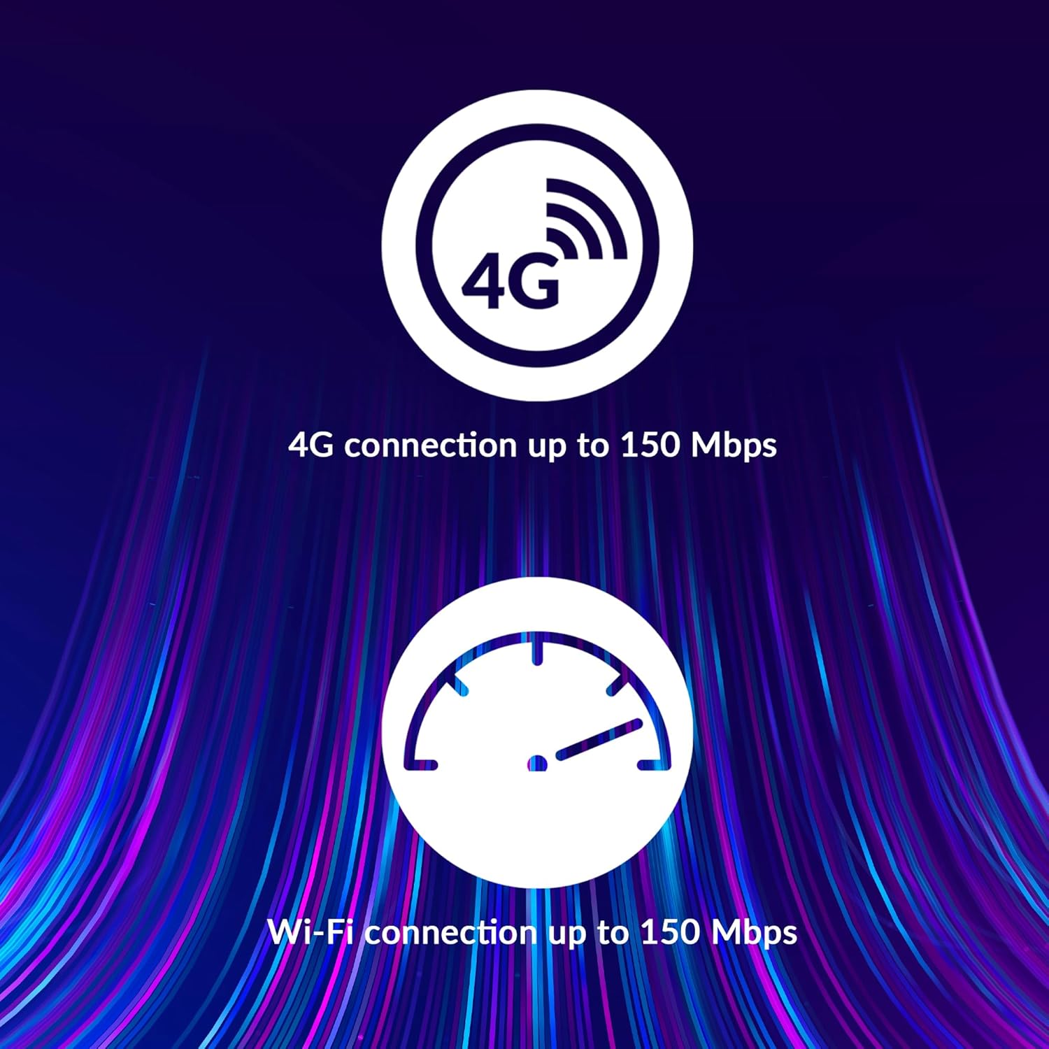 Hands holding the STRONG 4GMIFI150D Mobile Hotspot with a QR code on its screen for Wi-Fi access.