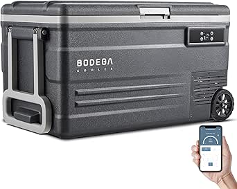 BODEGACOOLER 12V Car Refrigerator, 75L Portable Fridge with APP Control, -4℉ to 68℉, Single Zone