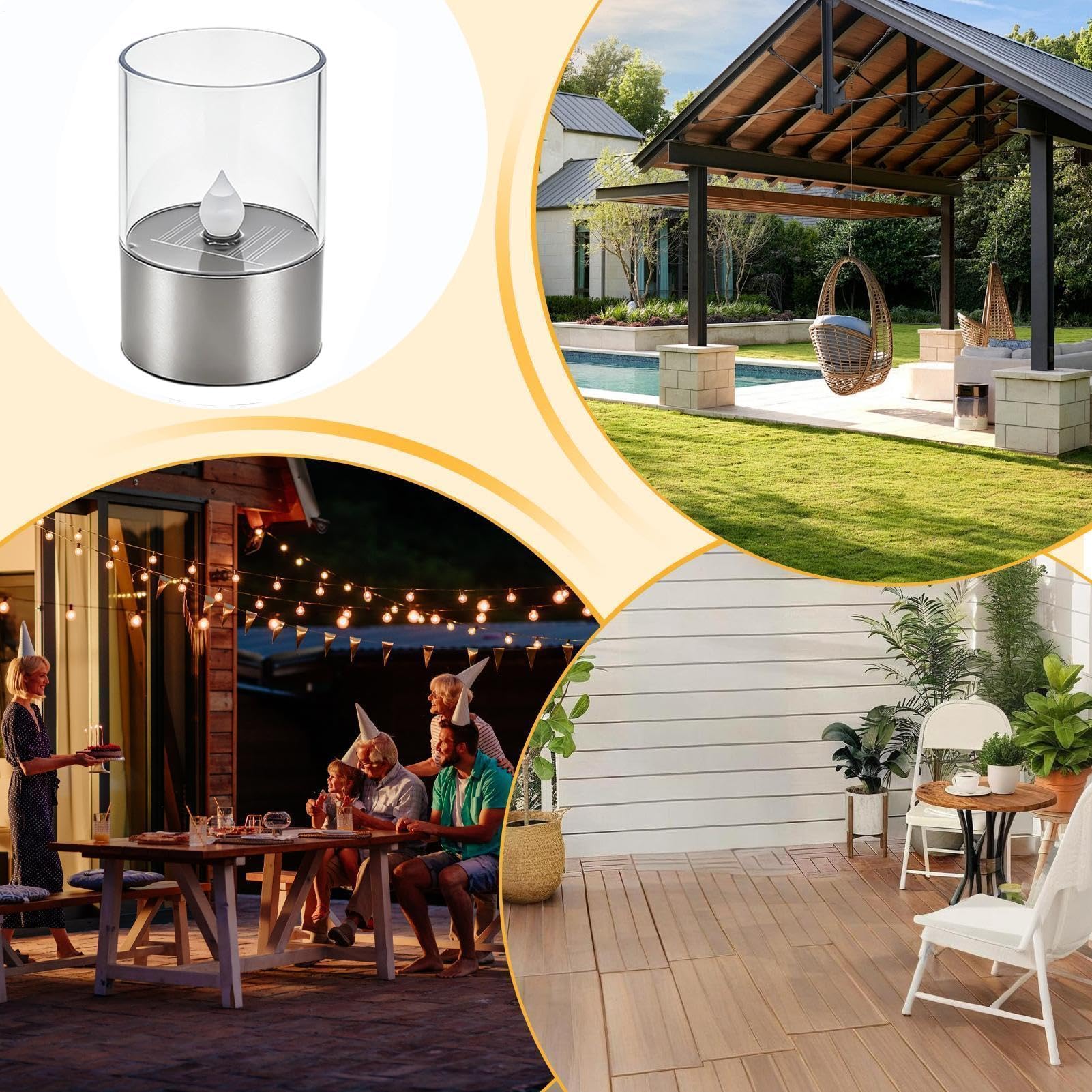 Lumini solari ricaricabili impermeabili a energia solare, per finestre, esterni, giardino, cortile, tavolo, campeggio, casa, feste, matrimoni