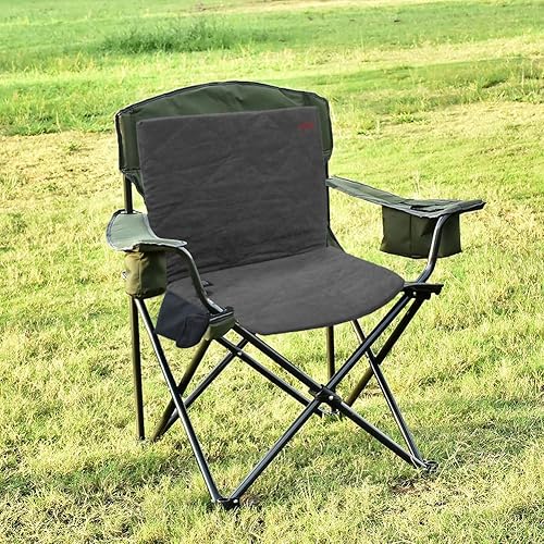 Miniatura 5 de HiGropcore Cojín de asiento portátil con calefacción, sin banco de energía almohadilla plegable para silla de campamento con calefacción USB, cojín