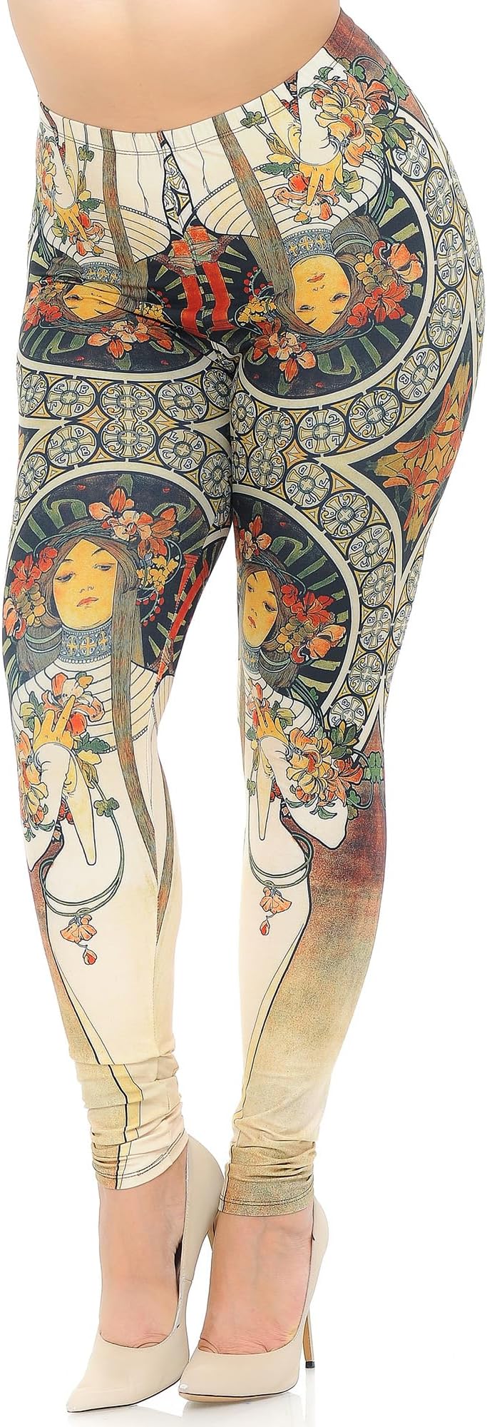 Creamy Soft Premium Women's Leggings Plus Size, High Rise, Stretchy & Breathable, Comfortable Fit - by USA Fashion™