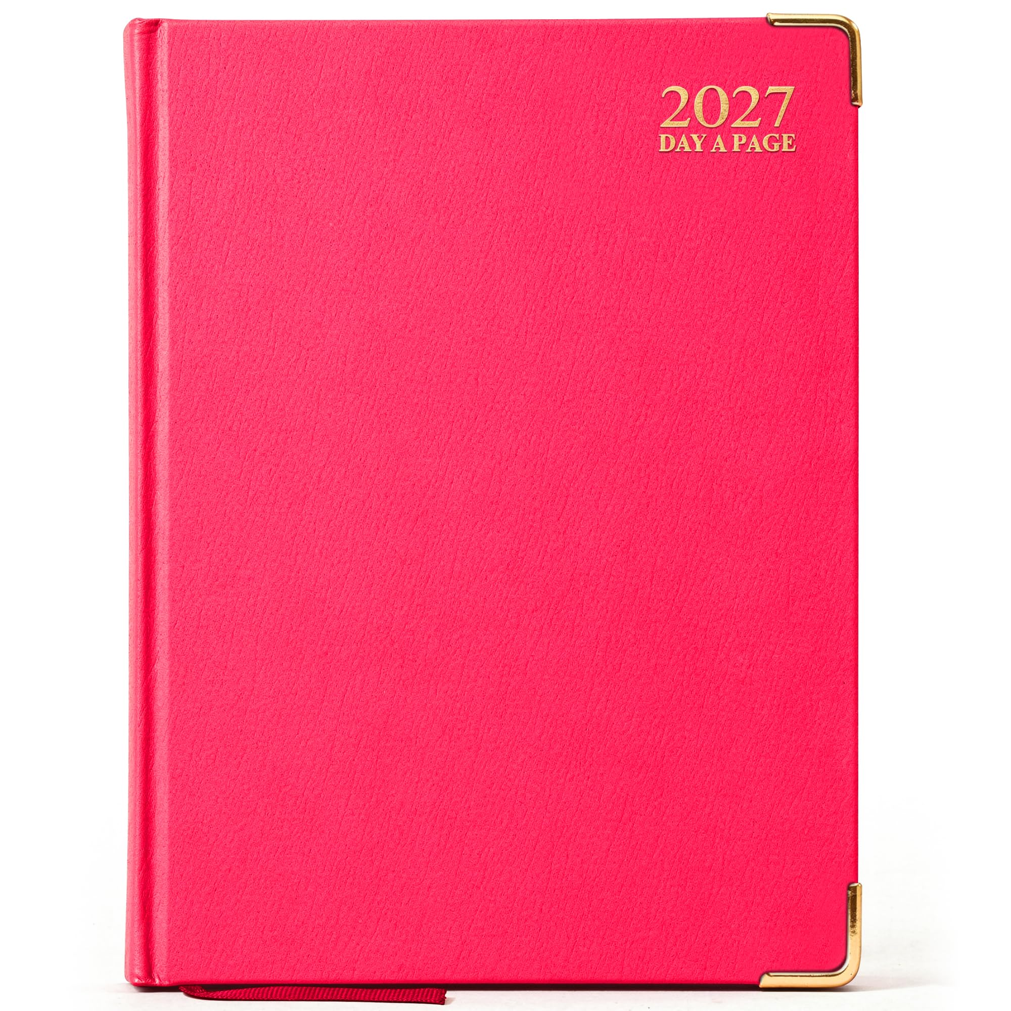 G4GADGET A5 2027 Day a Page Pink Diary Gilt Edges Hardback