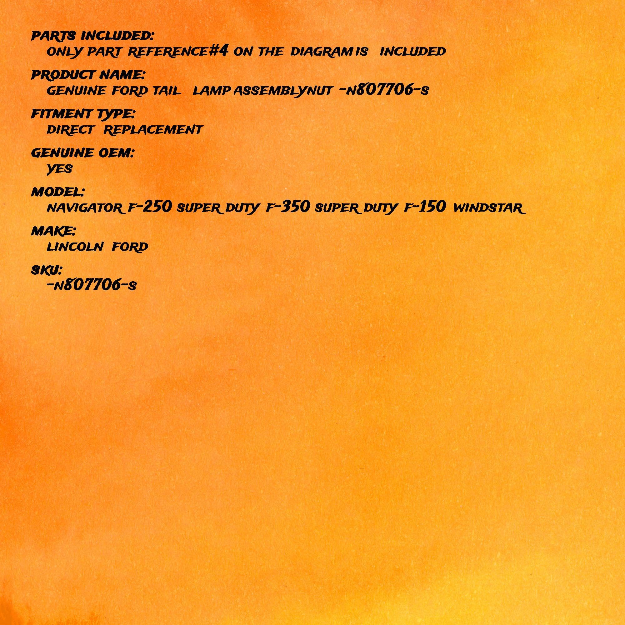 Amazon.com: OEM Genuine Tail Lamp Assembly Nut -N807706-S : Automotive 