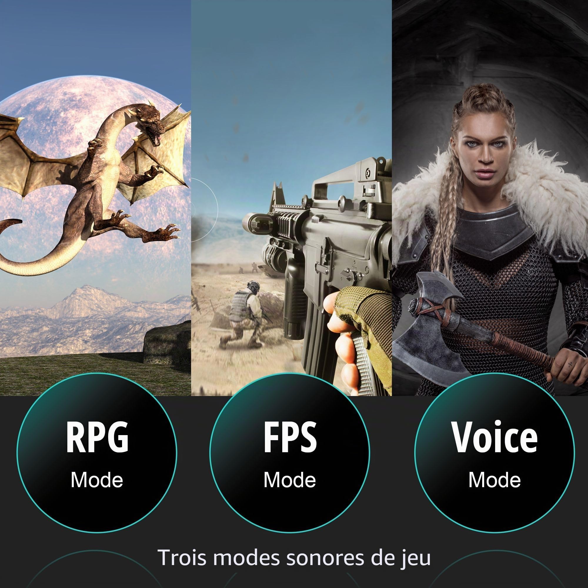 Panasonic SC-GNW10 SoundSlayer Enceinte de Jeu Portable sans Fil avec Micro à Réduction de Bruit AI, 2,4GHz, Système à 4 Hhaut-Parleurs, LED, USB-C, PC/PS4/5/Switch, Noir