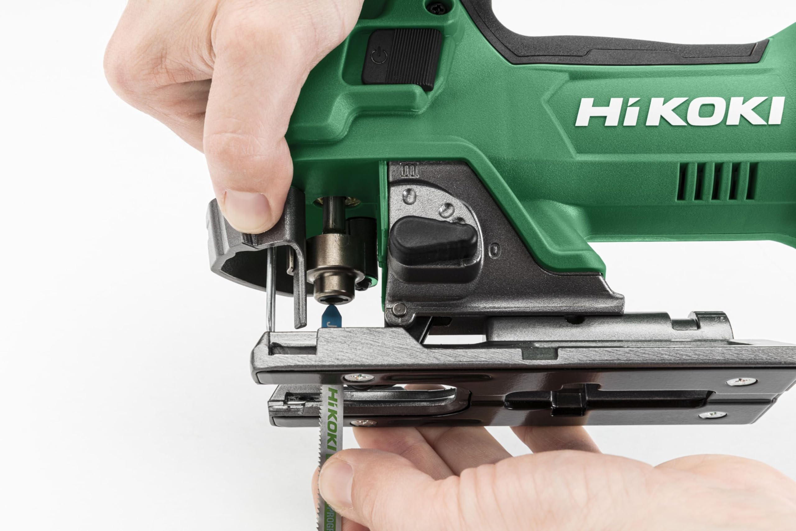 HiKOKI CJ18DBW2Z Scie Sauteuse Sans Fil 18V, Pendulaire, Coupe Bois 135 mm | Livrée en mallette avec lame, sans batterie ni chargeur, coupe onglet 45°, changement de lame rapide et éclairage LED