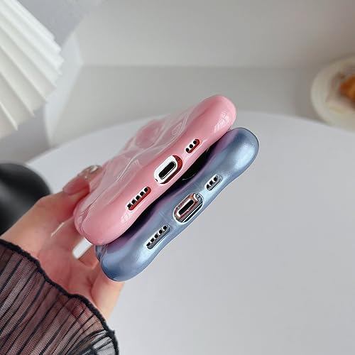 Miniatura 6 de Caseative Funda para iPhone 12 Pro, patrón de burbujas de meteorito de ondas onduladas de agua, chapado en cromo, galvanizado, color caramelo,