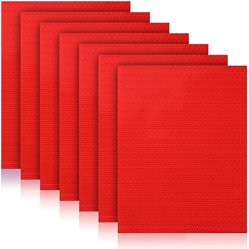 Miniatura 8 de Zonon 7 hojas de 8.86 x 11.42 pulgadas, adhesivos reflectantes flexibles, impermeables, cinta reflectante de advertencia, iluminación nocturna,