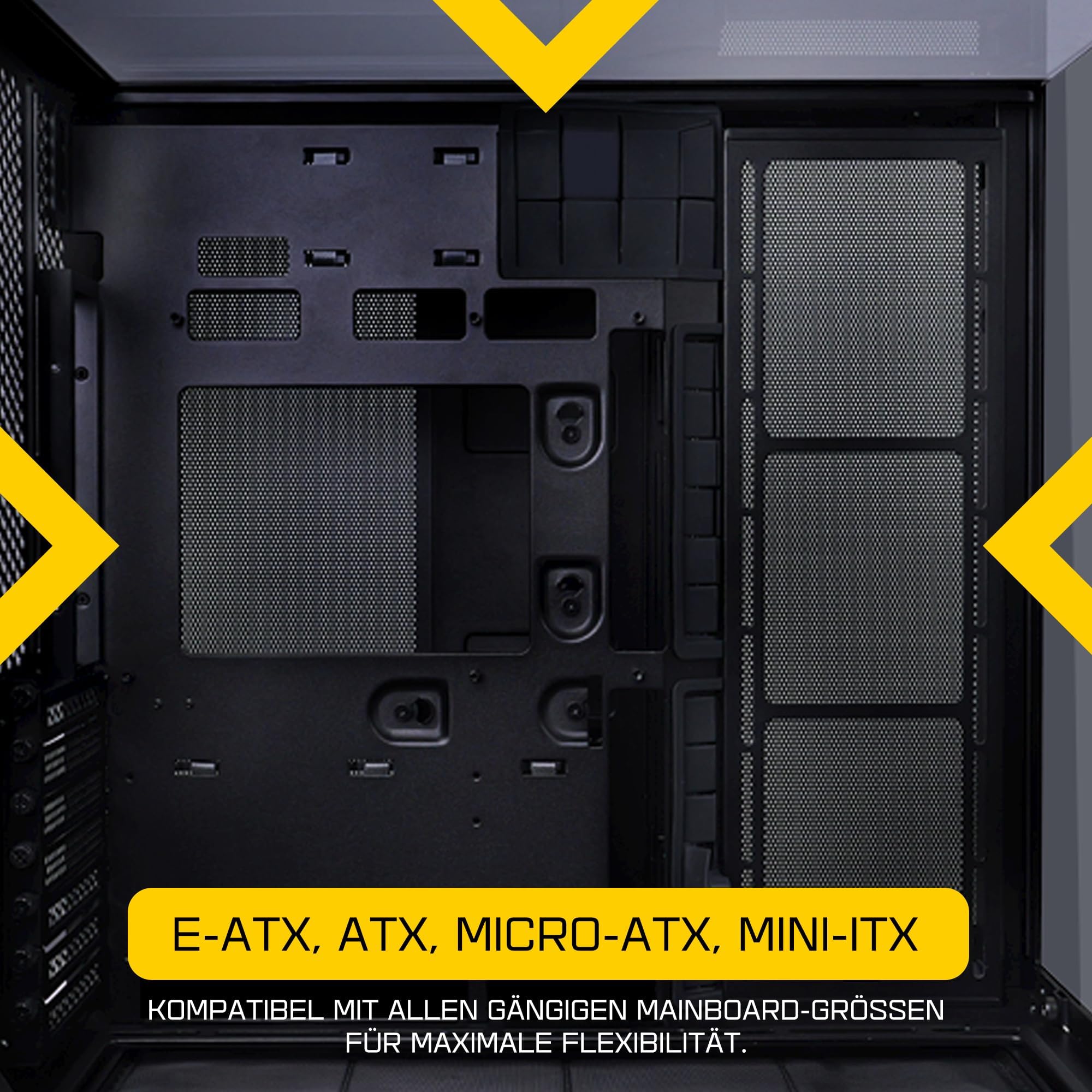 Lian Li O11 Vision Compact Gaming PC Gehäuse ATX Schwarz - Midi Tower PC Gehäuse mit Tempered Glass, Grafikkarten bis 408 mm, bis zu 360 mm Radiatoren, Black PC Case Stahl, Aluminium, Gehärtetes Glas