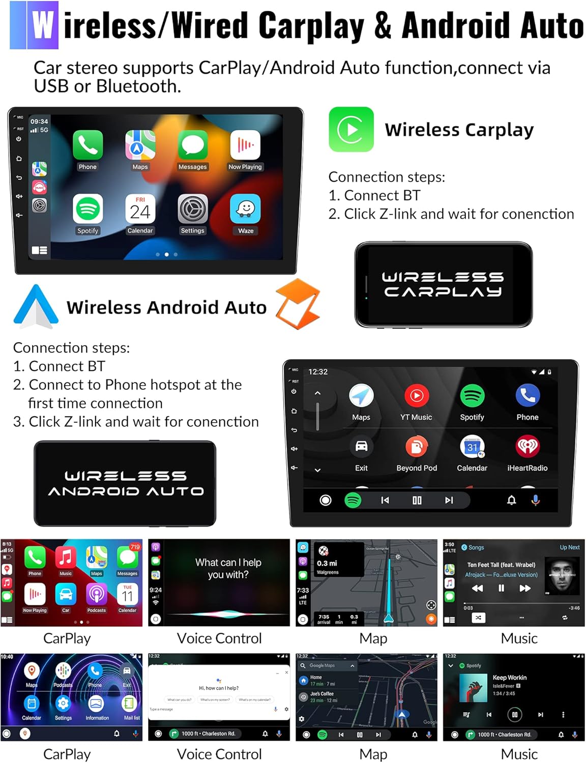 232g android 11 car stereo for hyundai tucson ix35 2010 2015 10 touch screen car radio head unit with wireless apple carplay android auto gps navi