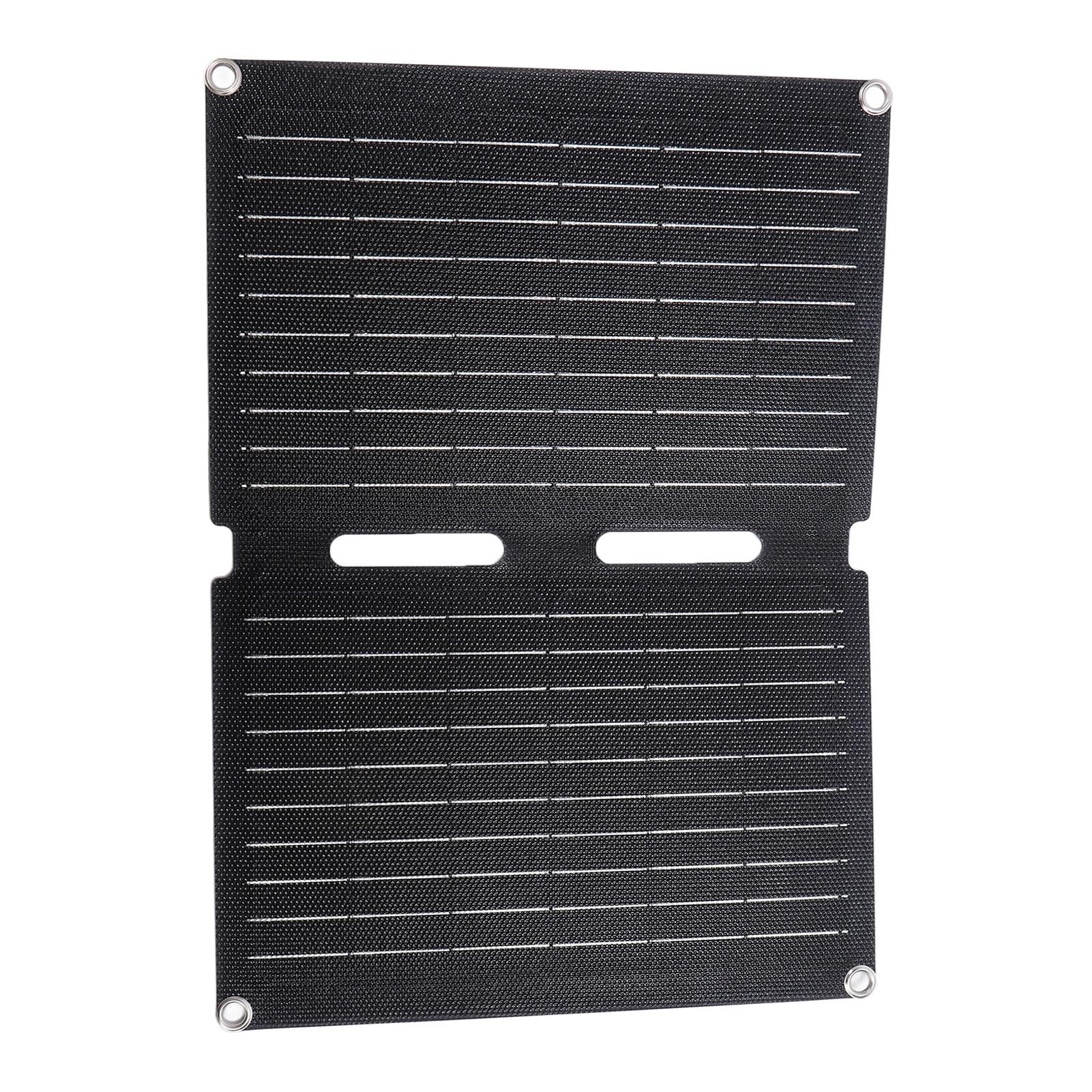 EMUKOEP Caricatore Portatile a Pannello Solare da 20 W con Materiale ETFE di Lunga Durata per Campeggio con Fotocamera del Telefono, 12 V
