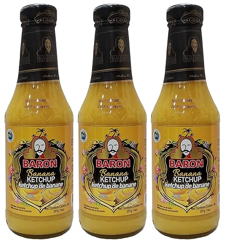Baron Ketchup de plátano, 14 onzas (paquete de 3)