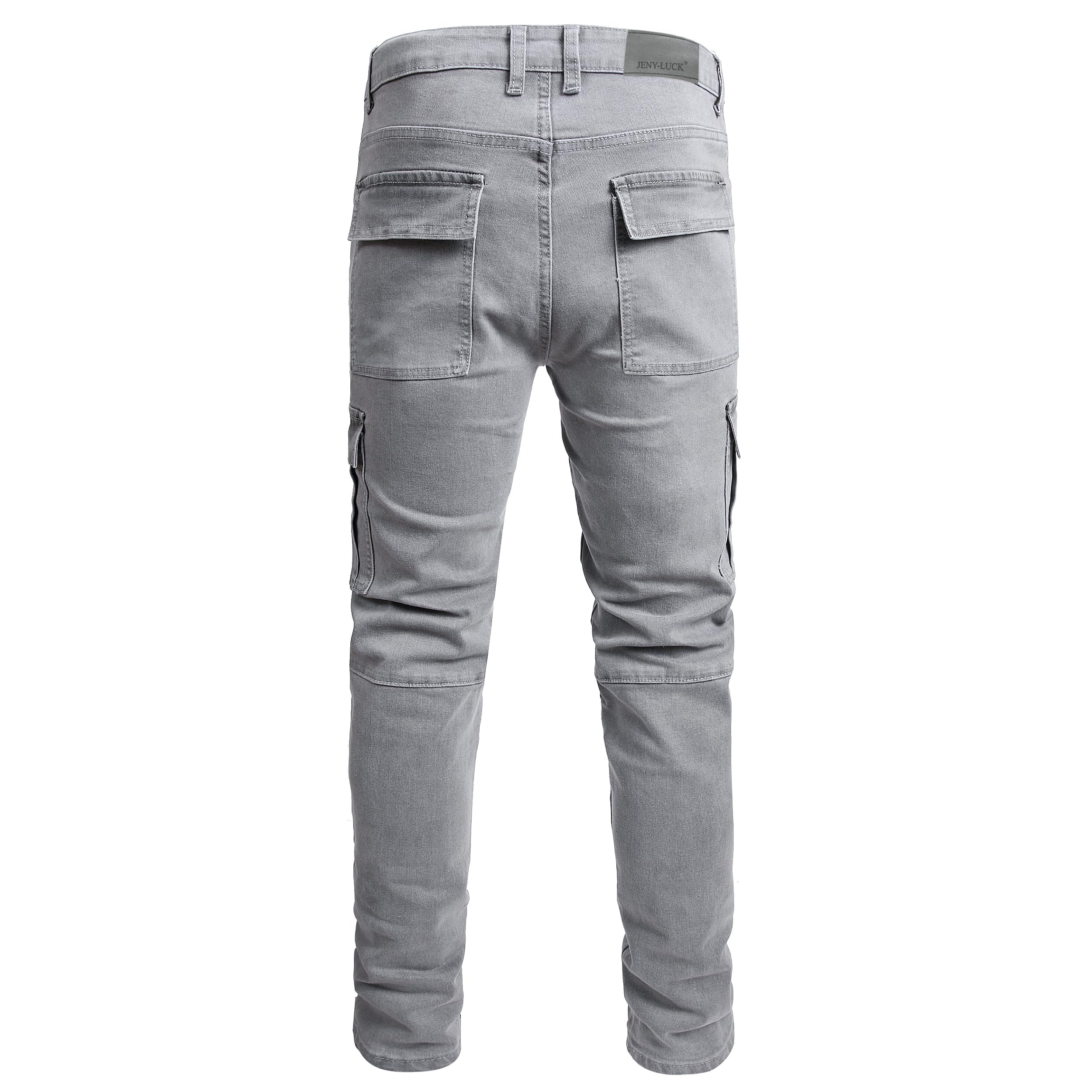Pantalones vaqueros ajustados para hombre, ajustados, ajustados, ajustados, ajustados, de pierna recta regular, pantalones vaqueros de cintura flexible, pantalones vaqueros informales para