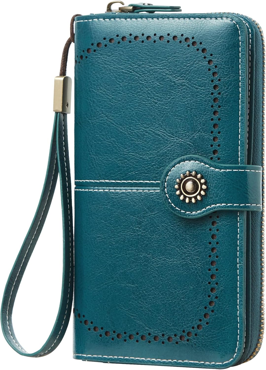 TFKGS Wallet for Women RFID Blocking Leather Large Capacity Card Holder Ladies Phone Clutch Travel Long Purse Wristlet | RFID Blocking, Leather, Large Capacity, Ladies, Travel