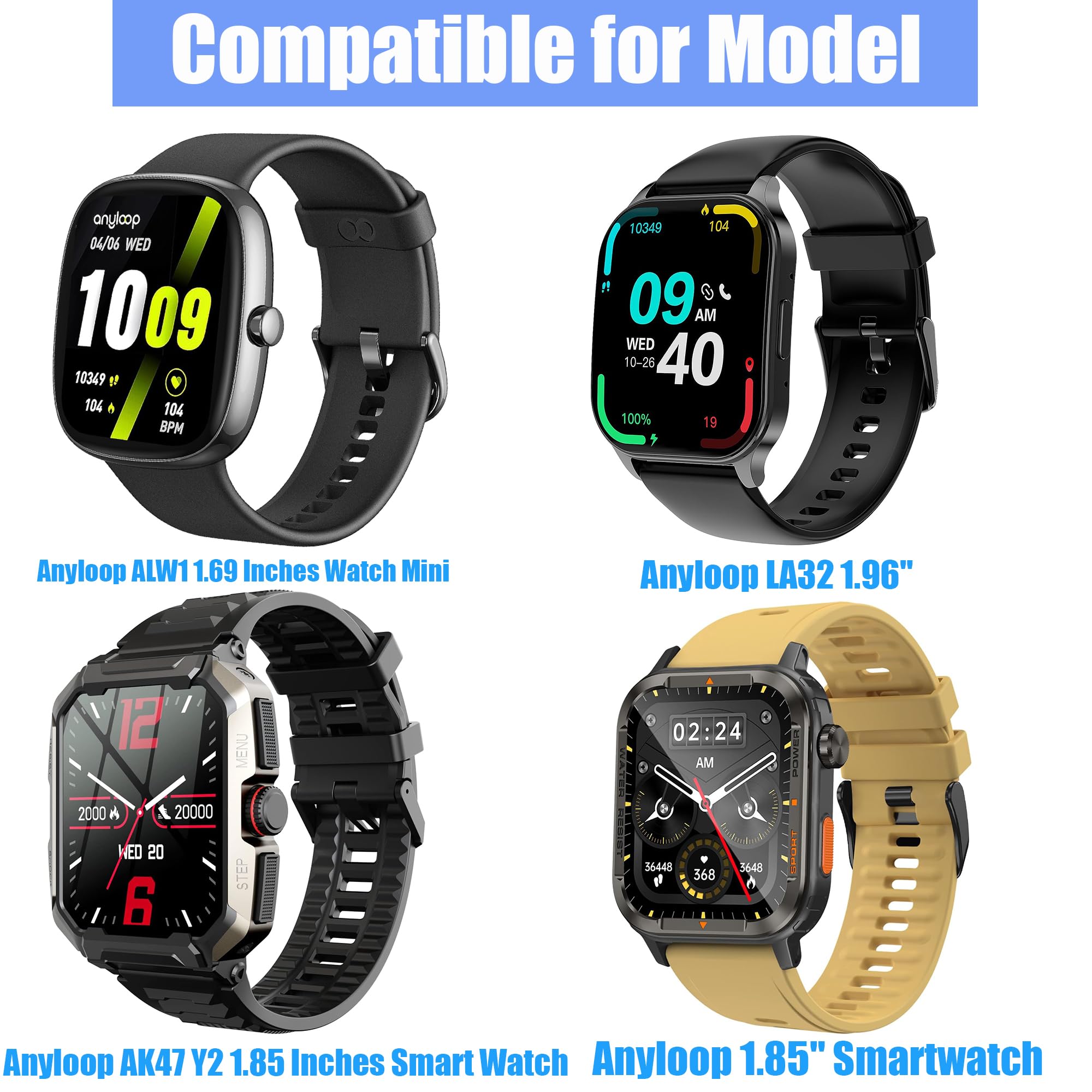 Lamshaw Compatible for Anyloop Smart Watch Charger, Magnetic USB Replacement Charging Cable Compatible for Anyloop ALW1 1.69 Inches Watch Mini / LA32 1.96