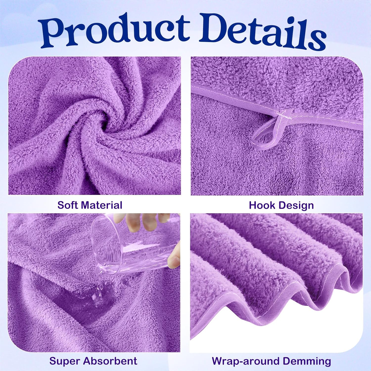 Reginary Microfiber Bath Towels Set 4 Count Soft Bath and 4 Count Hand Towels 4 Pcs Washcloths Microfiber Coral Velvet Highly Absorbent Quick Dry Sets for Fitness Bathroom(Elegant Color)