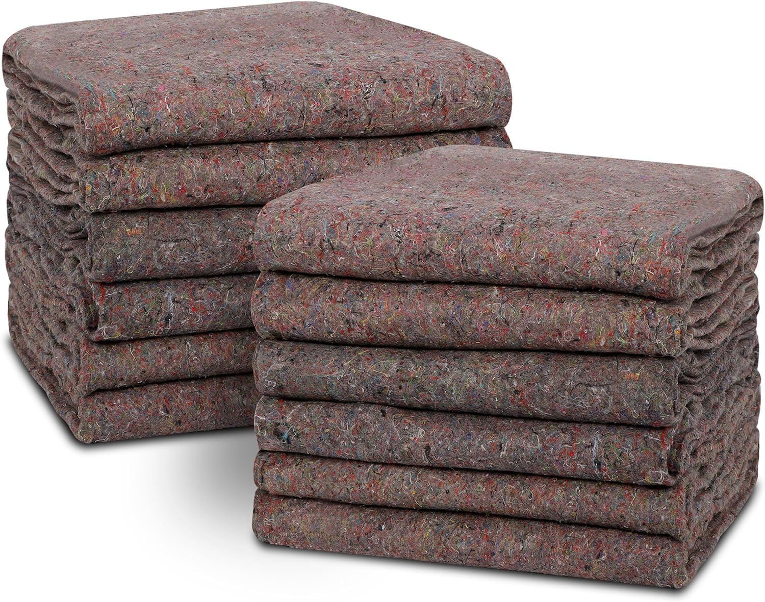 12Pack Textile Moving Blankets 54"x74" Professional Shipping Moving Packing Pads
