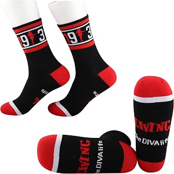 JXGZSO 2 Pairs Sorority Socks - Sister Gift Living the Diva Life