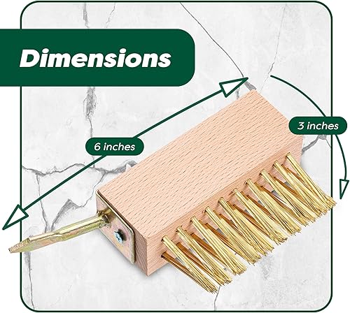 Miniatura 5 de SCRUBIT Cepillo limpiador de lechada con cable para eliminar musgo y malezas, ideal para limpiar cubiertas, adoquines, patios y pasarelas, raspador