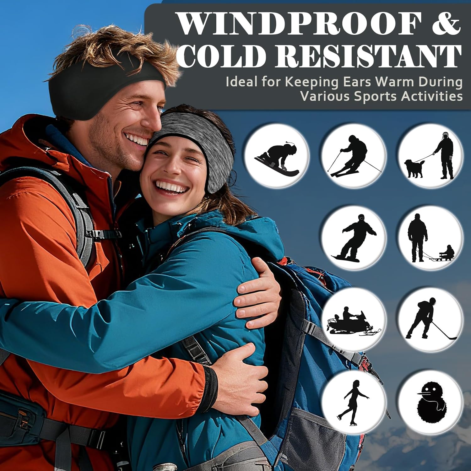 beister Ear Warmers for Women and Men, Fleece Winter Running Headbands with Ear Muffs, Windproof Thermal for Outdoor Sports - Image 6