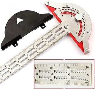 20 Inch Protractor, T Square,Woodworking Edge Ruler, Woodworking Ruler， Woodworking Angle Ruler, Woodworking Design Ruler,Woodworkers Edge Rule (20 Inch)