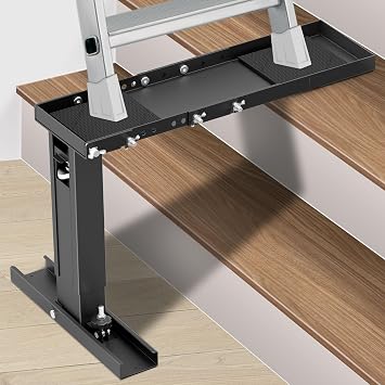 Ladder Extender Pro,Ladder Stabilizer for Stairs,Ladder Leveler for Stairs,Adjustable Height Range for Single and Extension Ladder for Stair Ladder Platform 12.7-19H x 29.6"W