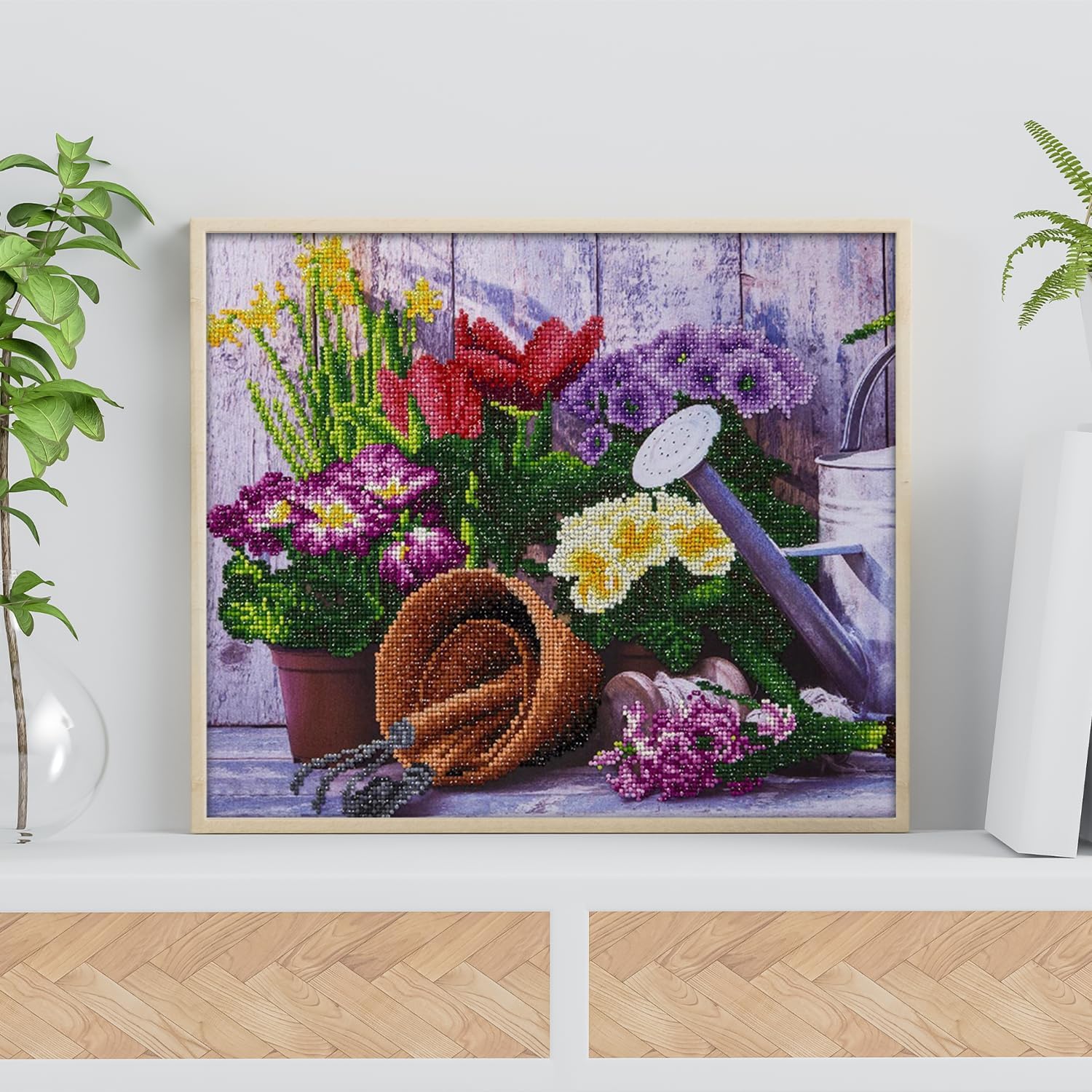 DIAMOND ART BY LEISURE ARTS Diamond Painting Kits for Adults 14"X18" Advanced Spring Gardening, Full Drill, Art Kits, Dimond Art, for Adults, Kit