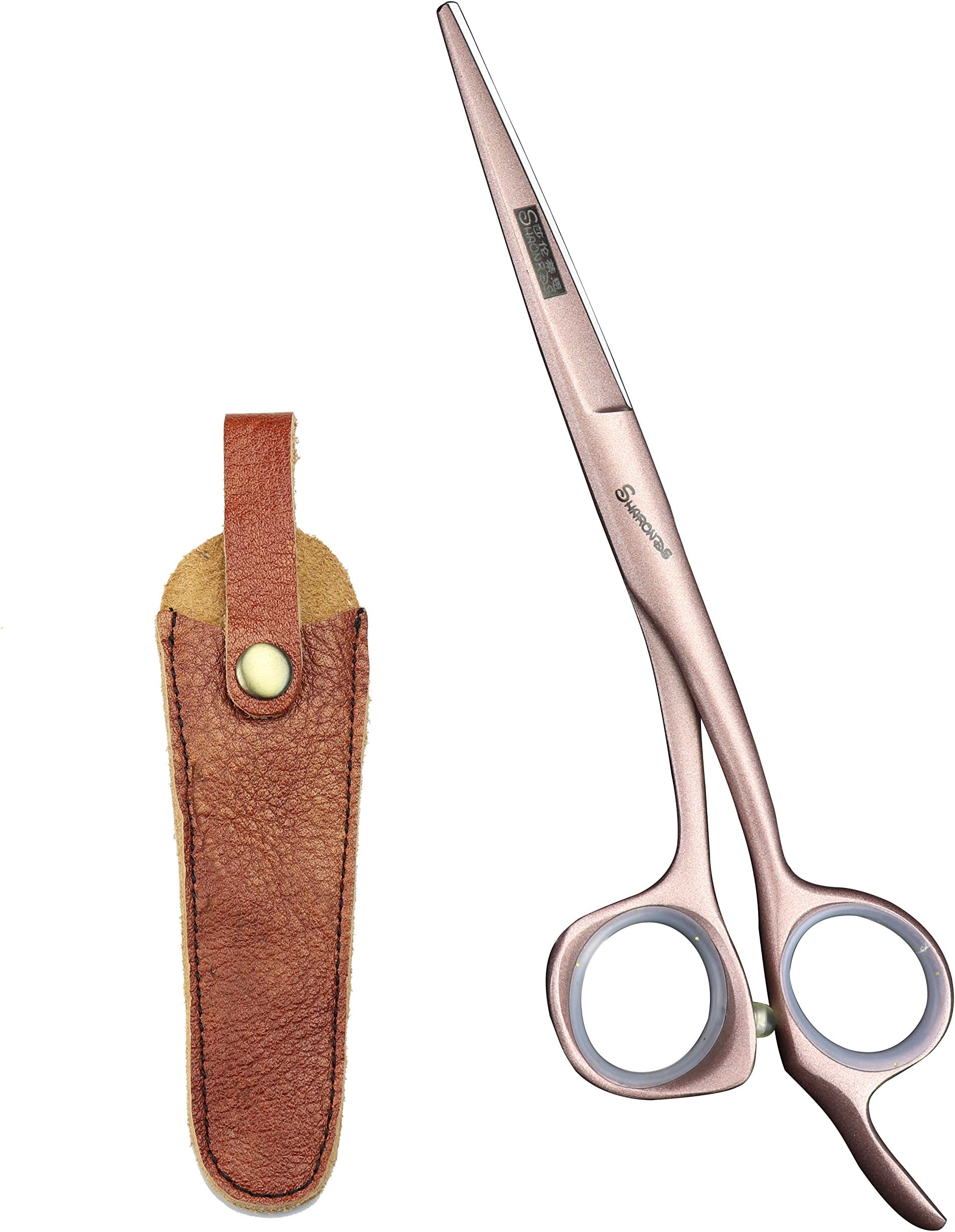 Rose Gold Hair Cut Hairdresser Hairdressing Scissors 6" Scabbard
