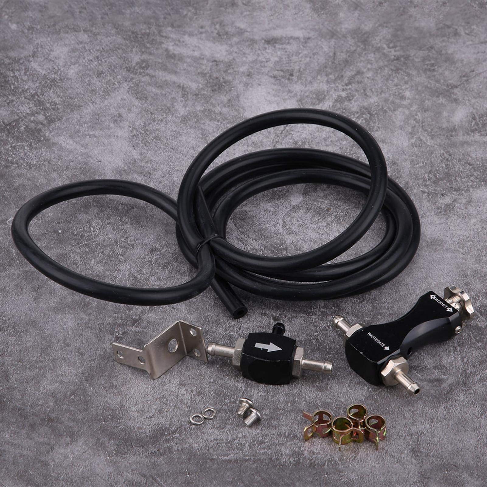 Turbo Boost Tee, Petrol Diesel Turbo Skyline, Adjustable Bilateral Turbo Tee Bleed Valve Manual Boost Controller Kit Universal for Car