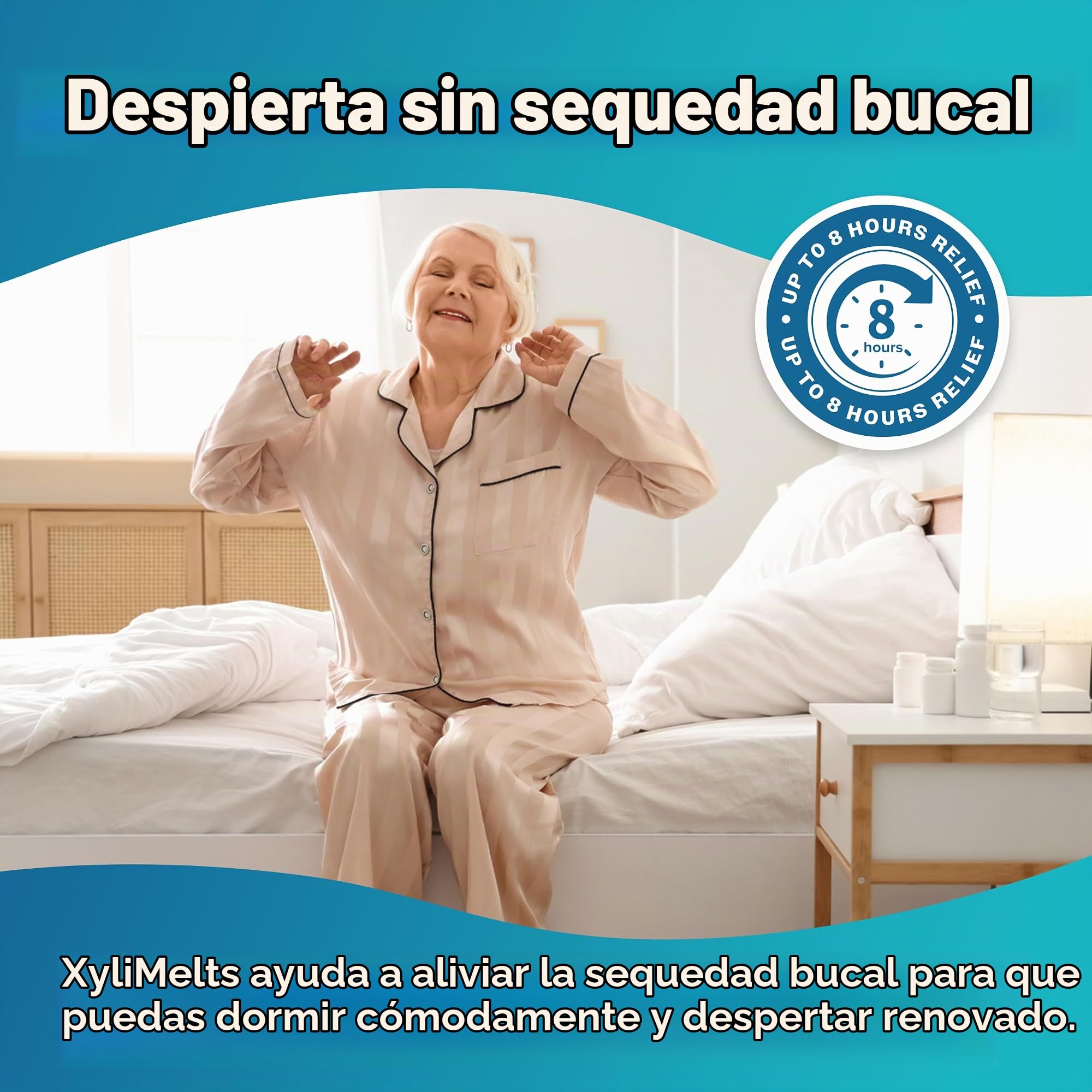 OraCoat XyliMelts 80 pastillas adhesivas contra la sequedad bucal, discretas, se pueden utilizar mientras se duerme, vegano, sin menta