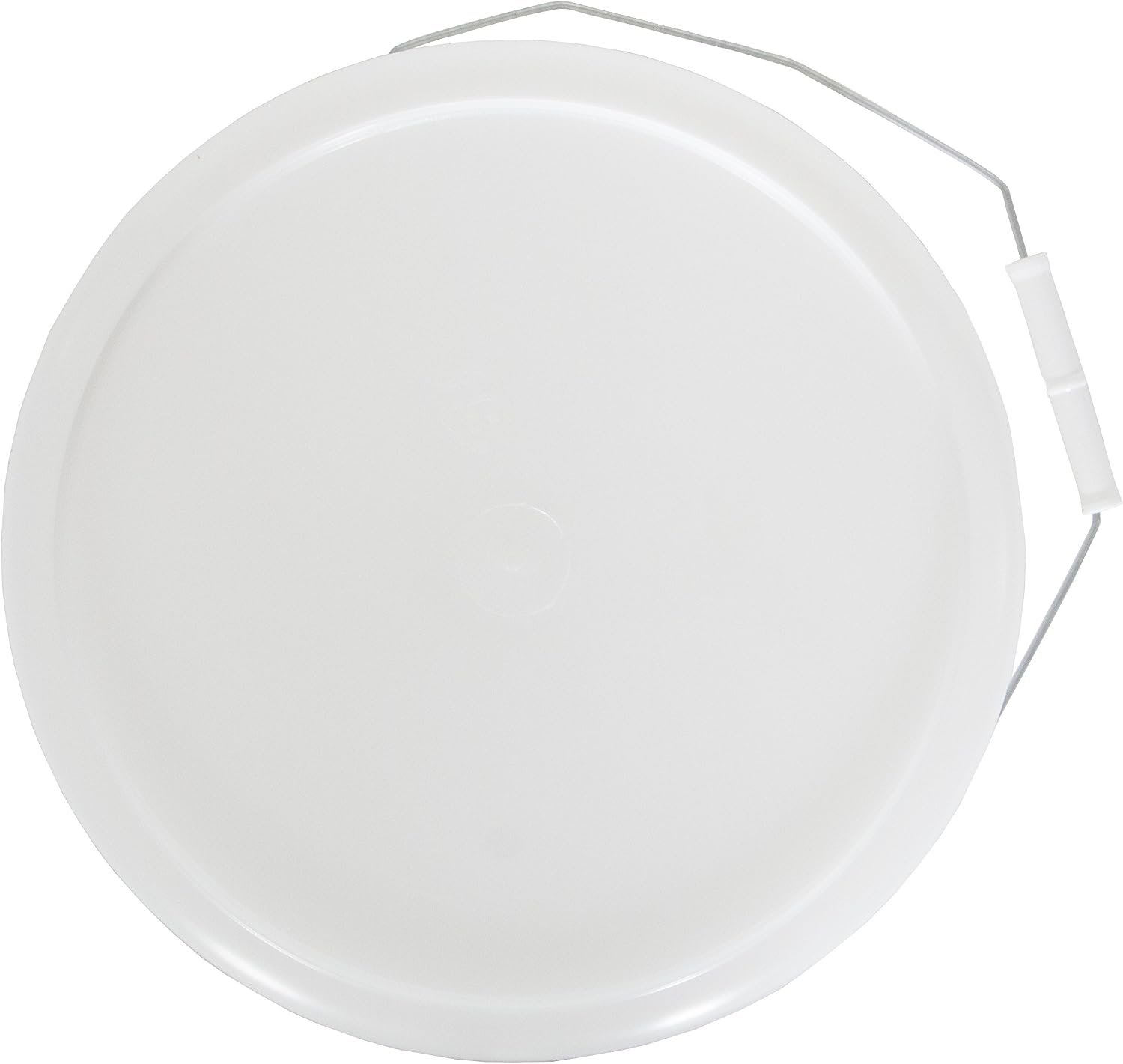 PCP Commode Bucket with Lid and Handle, White (10 Quart / 2.5 Gallon Capacity), White, 2.5 Gallon (Full Pail)