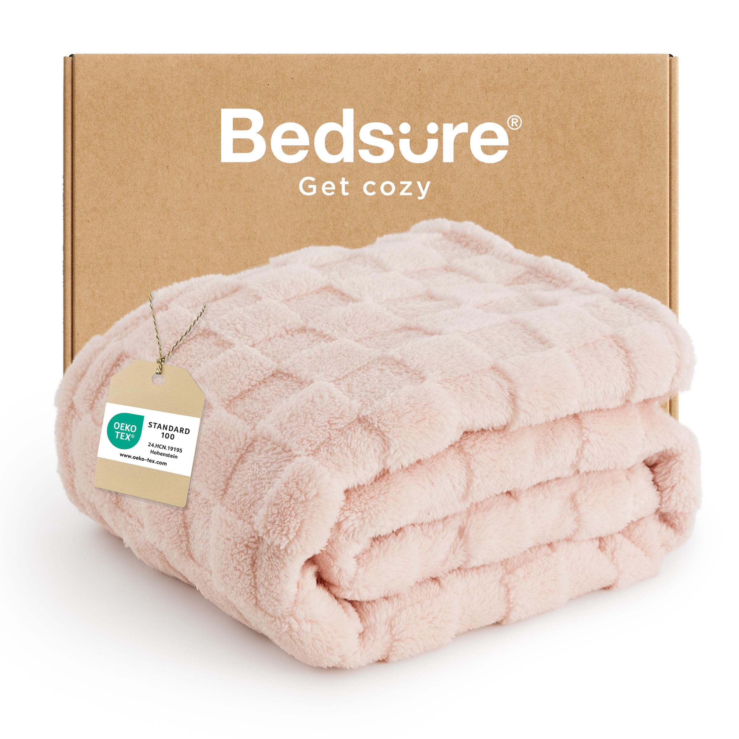 Bedsure Bed Blankets King Size - Fleece Blanket Fluffy Cosy Warm Blankets, Soft Cute Double Size Throw Gifts for Women and Girls, Dark Grey, 230x270 cm — view 42