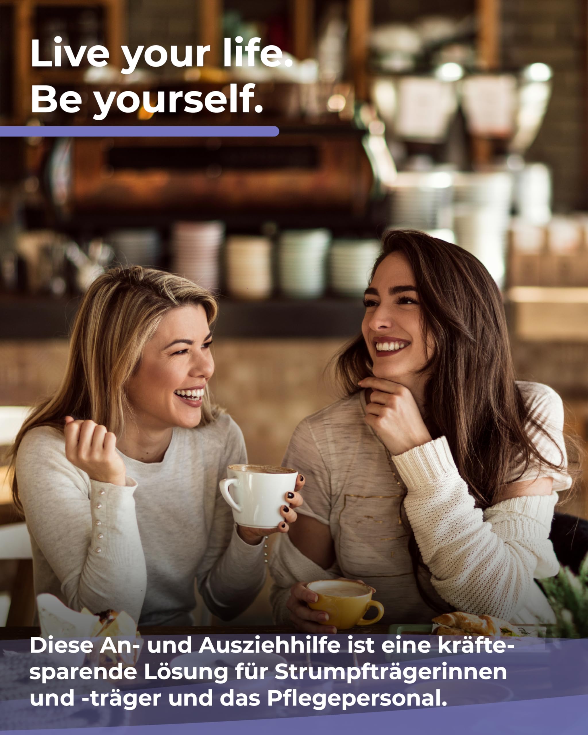 Sigvaris DOFF N' DONNER Set, Patentierte Anziehhilfe für Kompressionsstrümpfe - Strumpfanziehhilfe mit Cone und Manschette (DOFF N' DONNER ROLLY), Zum schmerzfreien Anziehen der Kompressionsstrümpfe | Patentierte Strumpfanziehhilfe, Mit Cone und Manschett