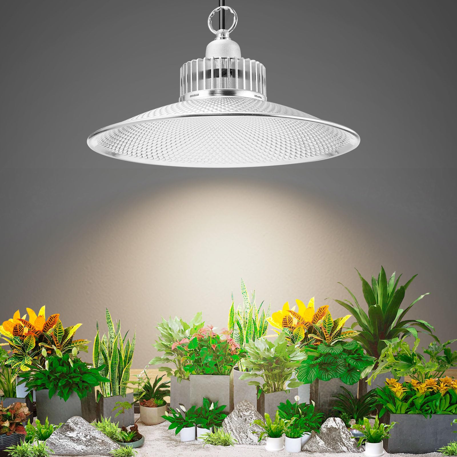 Lampe Horticole Led 36 W À Spectre Complet Équivalente À 400 W Avec Crochet De Suspension Et PPFD Élevé Pour Plantes D'Intérieur, Fleurs, Légumes Et Fruits, Lampe De Croissance 4100 K