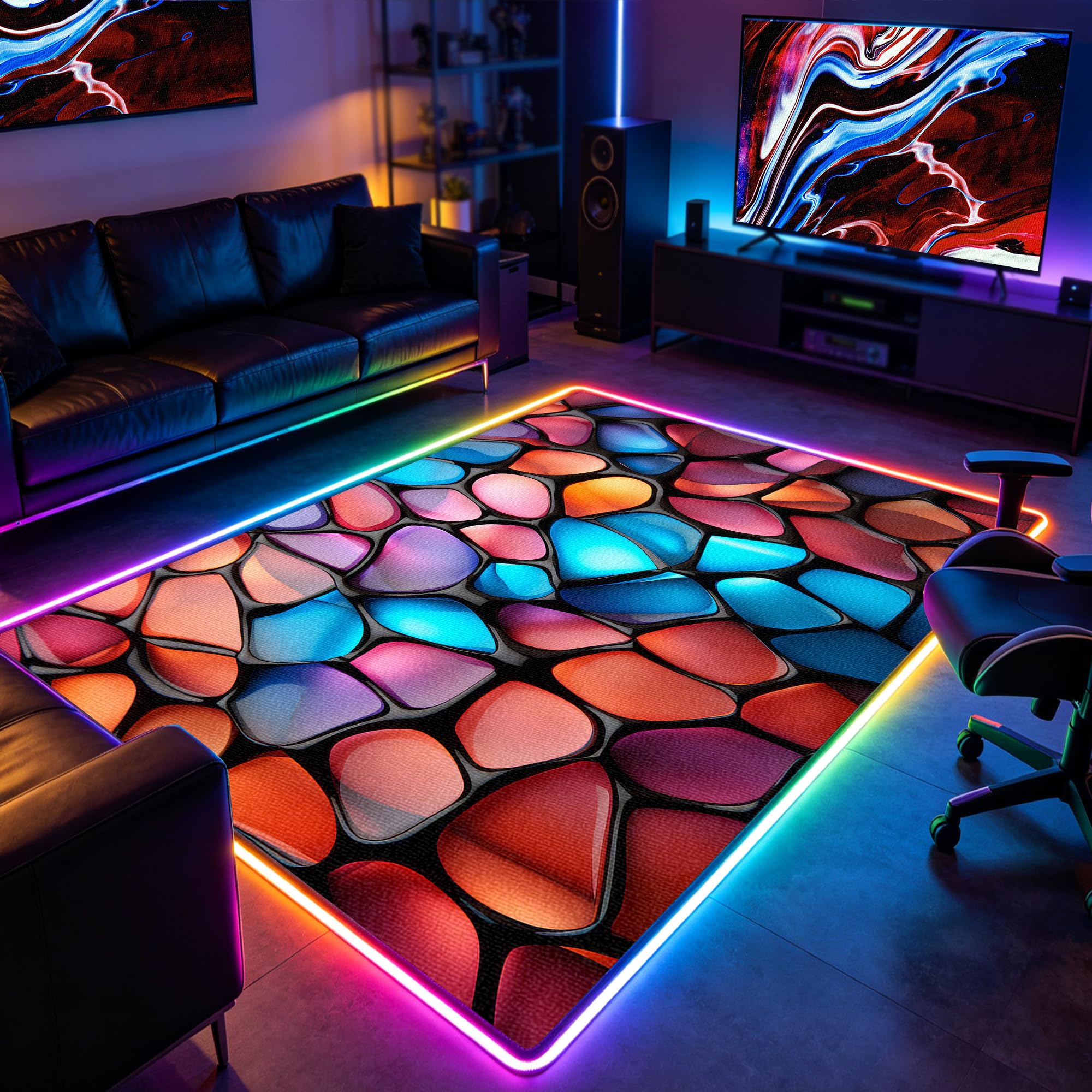 Tapis de jeu gaming lavable pour décoration chambre ado
